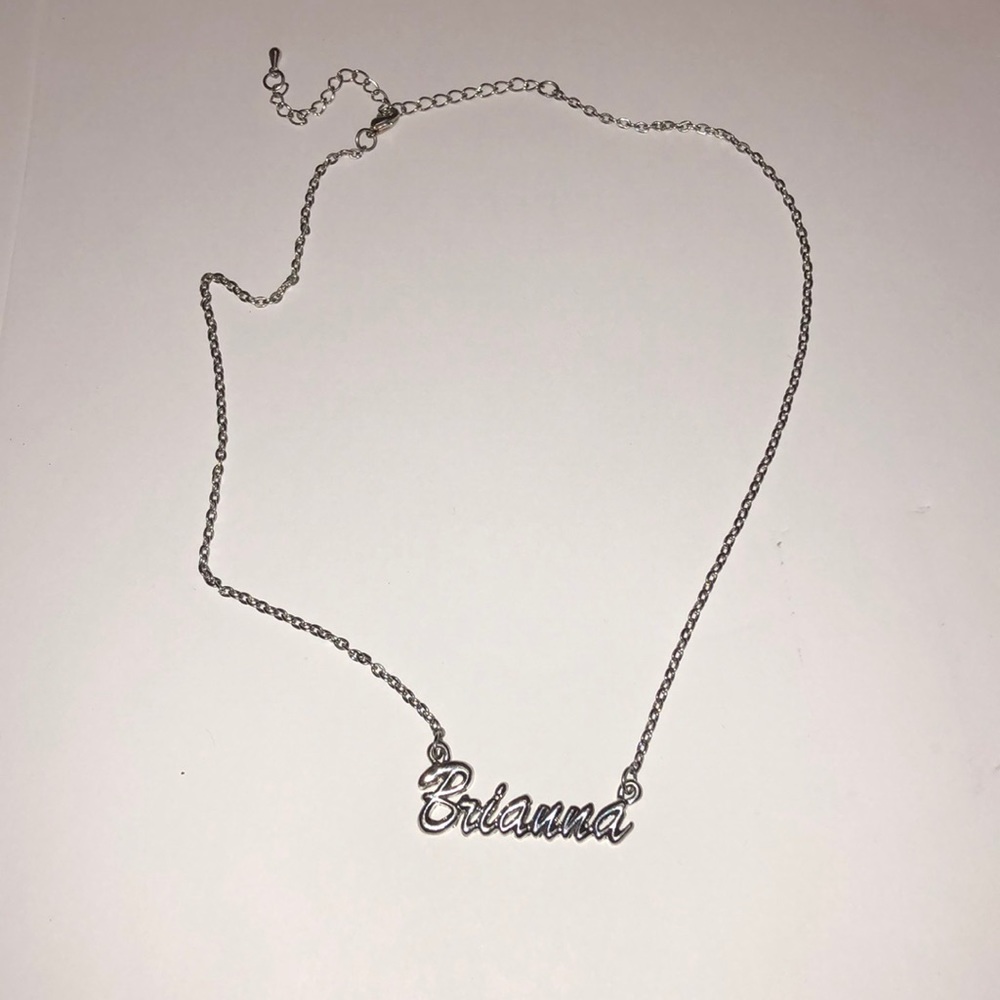 Brianna silver Nameplate Necklace